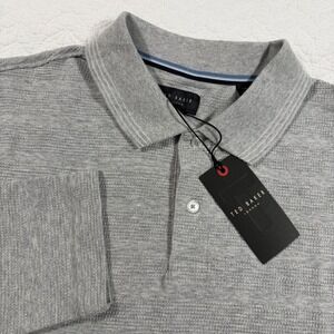 Ted Baker Gray Striped Texture Polo